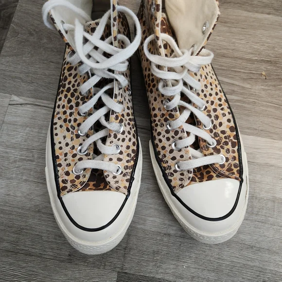 Converse Chuck Taylor All Star Leopard High Top Sneakers Women 10.5 Men 8.5 - Picture 7 of 12